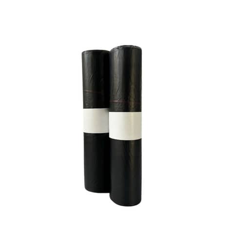 Sacchi immondizia in rotolo Erisack 72X110 cm HDPE 23 g - 15my - nero semitrasparente - 20 sacchi - SP087