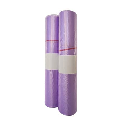 Sacchi immondizia in rotolo Erisack 72x110 cm HDPE 18 g - 12 my - 100 L viola trasparente - 20 sacchi - SP161