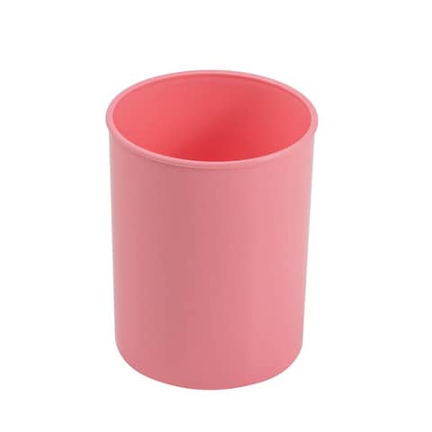 Portapenne rotondo in PP Donau Ø 7,5 x H.9,5 cm - 100% riciclabile - rosa pastello - 3132101PL-30