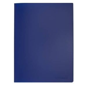 Portalistini in polipropilene con 30 tasche Q-Connect formato A4 - blu opaco - KF01255
