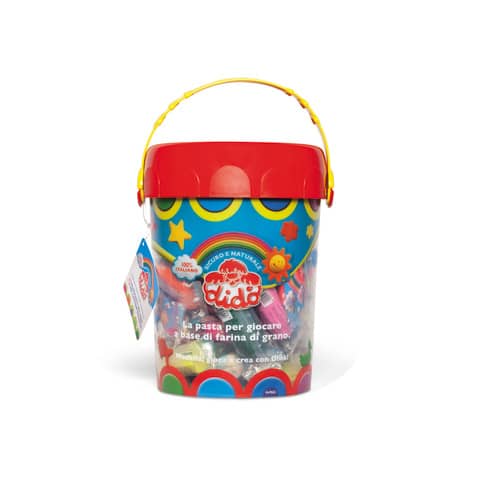 Maxi Vaso espositore 100 salsicciotti di Pasta modellabile Didò - colori assortiti - F398600