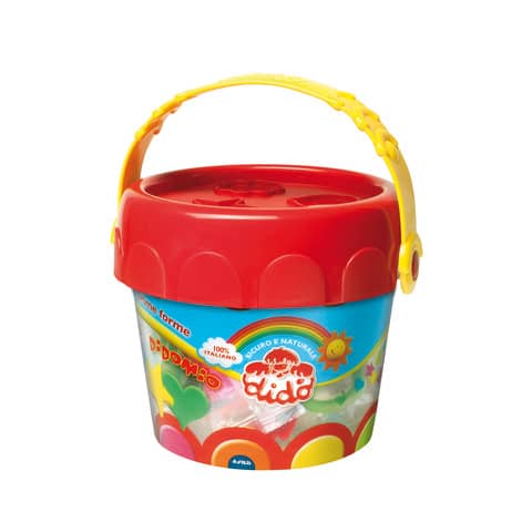 Pasta modellabile in secchiello Didò - Prime Forme DidoMio - 8 salsicciotti colori assortiti  - F397700