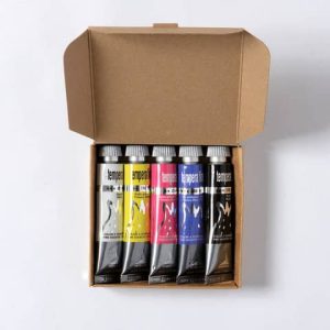 Tempera fine Maimeri in tubetto 20 ml - conf. da 5 colori assortiti M2598049