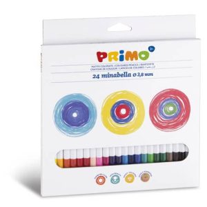 Matite colorate esagonali Primo minabella laccate - Ø 3,8 mm in conf. da 24 colori assortiti - 523MINAB24