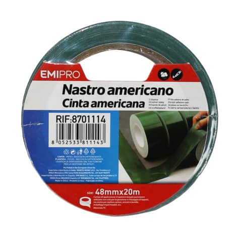 Nastro americano Emi - 48 mm x 20 m - nero - 8701114