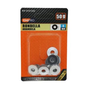 Rondelle piatte Emi per bulloni M6 - conf. da 50 grammi - 8101332