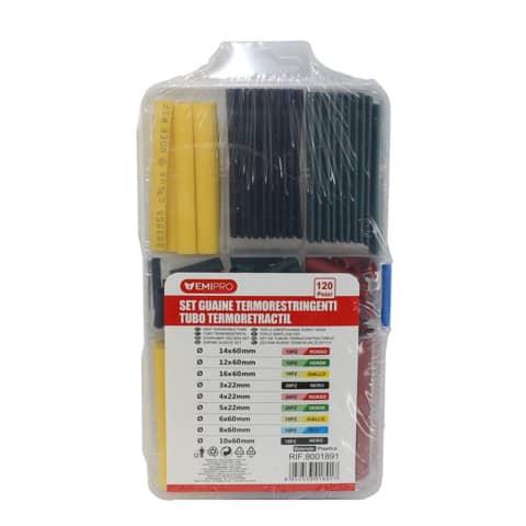 Set guaine termorestringenti Emi assortite - conf. da 120 pezzi 8001891
