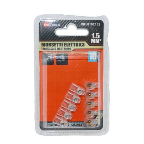 Morsetti elettrici trasparenti Emi - 1,5 mm - conf. 10 pezzi 8102182