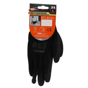 Guanti da lavoro in poliuretano Emi 9/L - nero - EN 388 4131X - 8104296