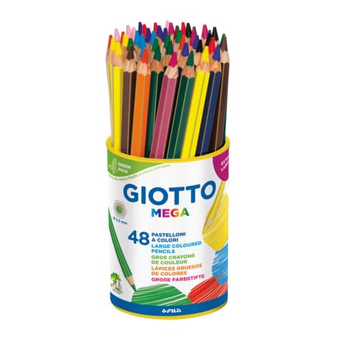 Matite colorate Giotto Mega in conf. 48 pezzi colori assortiti - F518100
