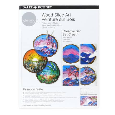 Creative Set pittura Daler Rowney Simply Wood Slice Art su legno D196250004