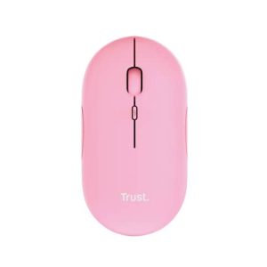Mouse ultrasottile wireless ricaricabile Trust Puck - ricevitore USB A 2.0 rosa - 24125