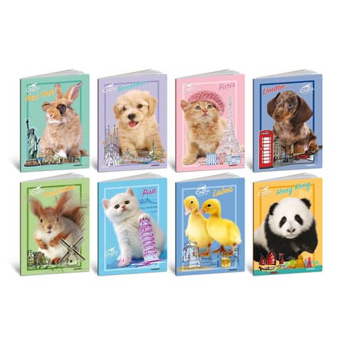Maxi quaderni Blasetti Cuccioli formato A4  carta 80 g conf. 10 pezzi rigatura 1R - 8561