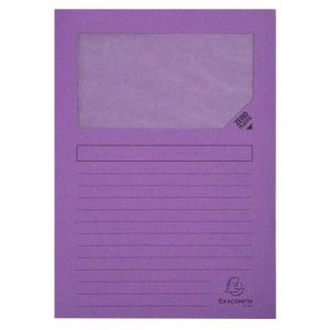 Cartelline con finestra Exacompta Forever® A4 cartoncino 120 g/m² lilla conf. 100 pezzi - 50101E