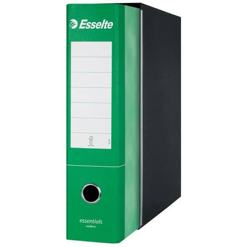 Registratore protocollo Esselte Essentials G75 23x33 cm dorso 8 cm verde - 390775180