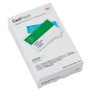 Pouches per plastificatrici a caldo GBC 2x125 µm finitura lucida 6,4x10,8 cm conf. da 100 GBC biglietti da visita -