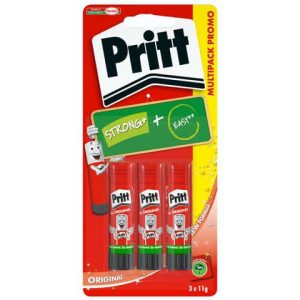 Colla stick Pritt Original 11 g in blister da 2+1 GRATIS 2741401