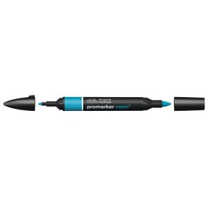 Pennarelli Winsor&Newton Promarker doppia punta fine-larga - neon volt blue NN BL - 0205407