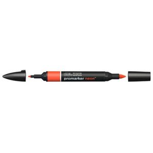 Pennarelli Winsor&Newton Promarker doppia punta fine-larga - neon spark red NN RD - 0205405