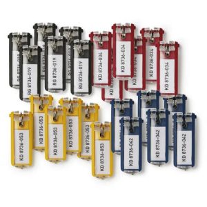Portachiavi Durable Key Clip colori assortiti - conf. 24 pz - 1949-27