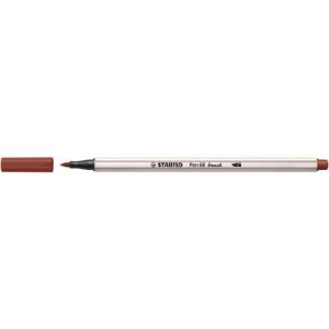 Pennarello Stabilo Pen 68 brush - punta a pennello - M 1 mm terra di siena - 568/75