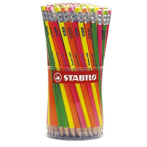 Matite HB Stabilo Swano fluo in grafite 2,5 mm - barattolo 96 pezzi - IT4907/96