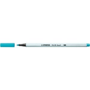 Pennarello Stabilo Pen 68 brush - punta a pennello - M 1 mm azzurro chiaro - 568/31