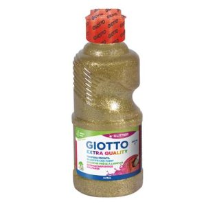 Tempera pronta Giotto glitter in flacone 250 ml oro glitterato - F53120100