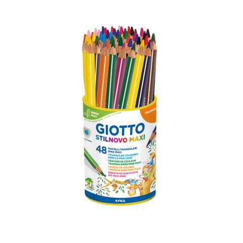 Matite colorate Giotto Stilnovo Maxi in conf. 48 pezzi colori assortiti - F226300