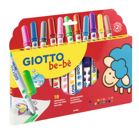Pennarelli Giotto Bebè conf. 18 colori assortiti F478300
