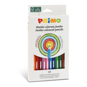 Matite colorate esagonali Primo Jumbo Ø 5,5 mm conf. 12 colori assortiti - 510MAXI12E
