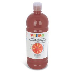 Tempera brillante in bottiglia in PET Primo Primi Passi 1000 ml terra di Siena bruciata - 204BR1000730