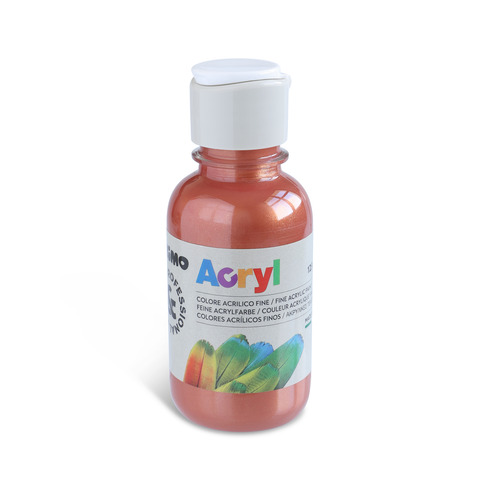 Colore acrilico Primo in bottiglia PET con tappo dosatore 125 ml - 930 rame - 402TA125930