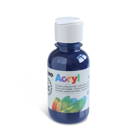 Colore acrilico Primo in bottiglia PET con tappo dosatore 125 ml - 521 blu notte - 402TA125521