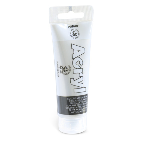 Colore acrilico Primo in tubetto in polietilene 75 ml - 910 argento 420TA75910