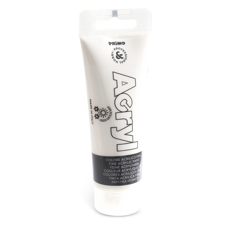 Colore acrilico Primo in tubetto in polietilene 75 ml - 100 bianco 420TA75100