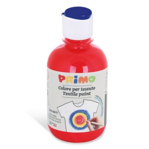 Colore per tessuto in bottiglia Primo con tappo dosatore 300 ml - 300 vermiglione - 411TX300300