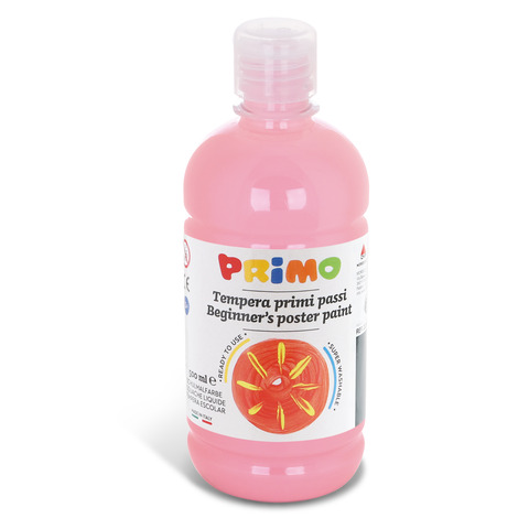 Tempera brillante in bottiglia in PET Primo Primi Passi 500 ml rosa 202BR500330