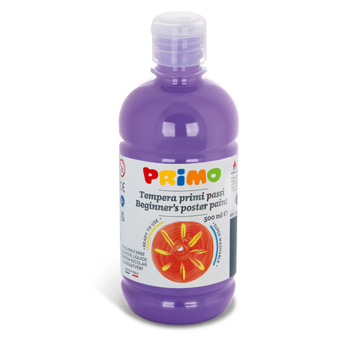 Tempera brillante in bottiglia in PET Primo Primi Passi 500 ml lilla 202BR500450