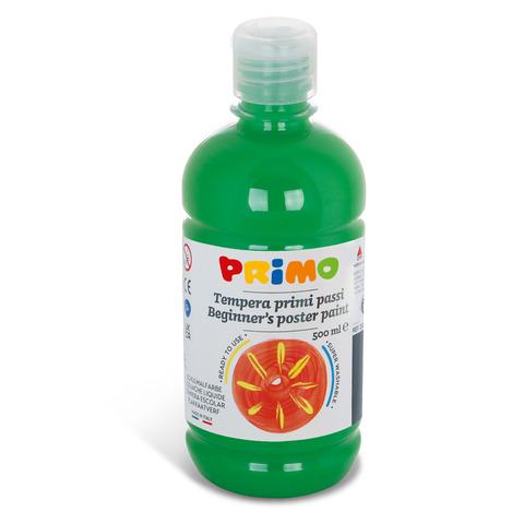 Tempera brillante in bottiglia in PET Primo Primi Passi 500 ml verde 202BR500610