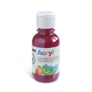 Colore acrilico Primo in bottiglia PET con tappo dosatore 125 ml - 320 bordeaux 402TA125320
