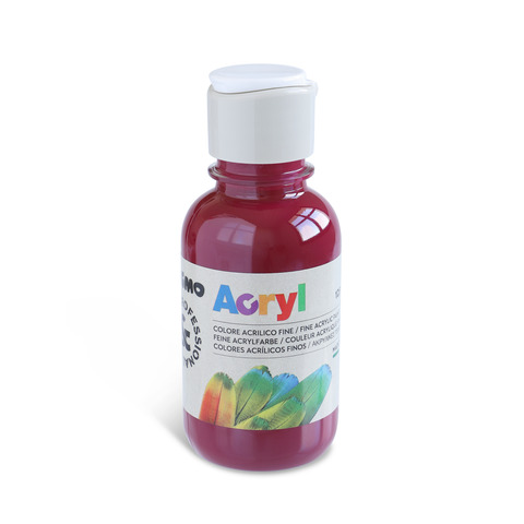 Colore acrilico Primo in bottiglia PET con tappo dosatore 125 ml - 320 bordeaux 402TA125320