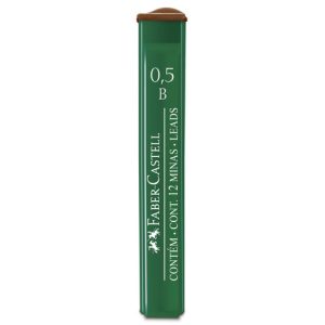 Astucci 12 mine B Faber-Castell Poly 0,5 mm - scatola 12 astucci 521501