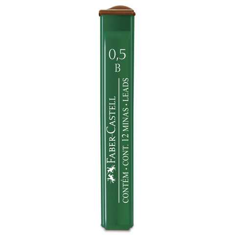Astucci 12 mine B Faber-Castell Poly 0,5 mm - scatola 12 astucci 521501
