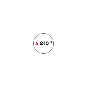Etichette permanenti Markin Copiatabu Ø 10 mm - bianco - conf. 10 blister da 10 ff - X11004