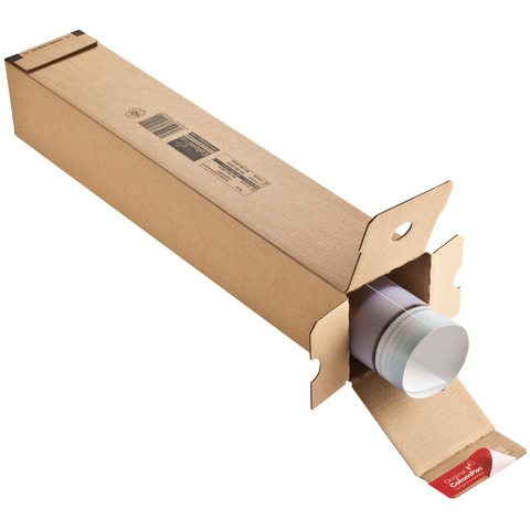Tubo fustellato per spedizioni ColomPac conf. 10 pz  - cartone ondulato avana rettangolare 70,5x10,8x10,8 cm - CP07205