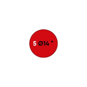 Etichette permanenti Markin Copiatabu Ø 14 mm - rosso - conf. 10 blister da 10 ff - X11005RO