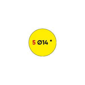 Etichette permanenti Markin Copiatabu Ø 14 mm - giallo - conf. 10 blister da 10 ff - X11005GI