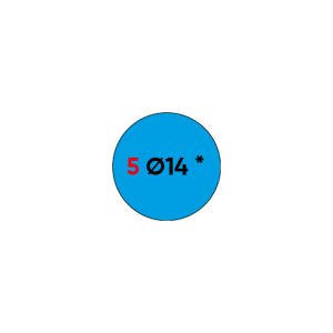 Etichette permanenti Markin Copiatabu Ø 14 mm - blu - conf. 10 blister da 10 ff - X11005BL