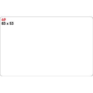 Etichette bianche permanenti Markin Copiatabu 83x53 mm - conf. 10 blister da 10 ff - X11049